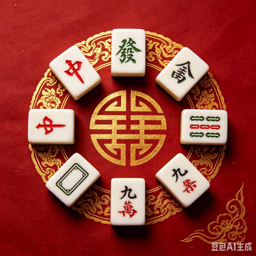 gradient pink mahjong tiles